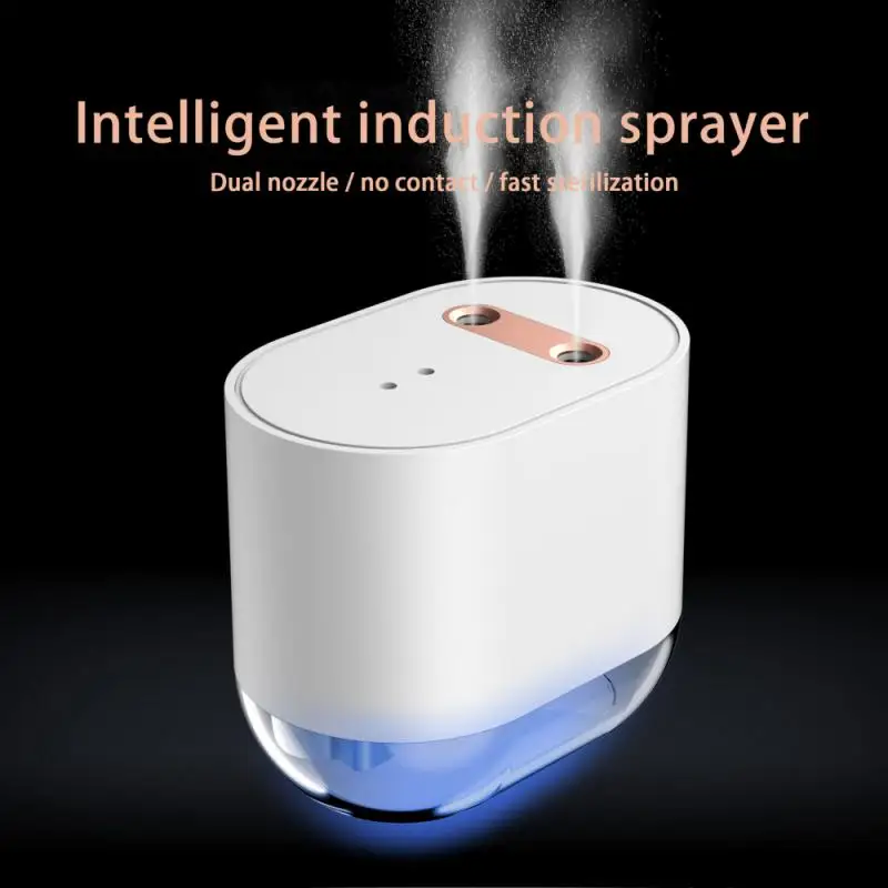 

Infrared Smart Alcohol Disinfector Handwashing Sprayer Automatic Induction Sterilizer Soap Dispenser Portable Double Spray Hole