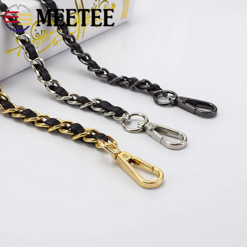 Meetee 1 шт. 120 см женская сумка из искусственной кожи с металлической цепочкой и