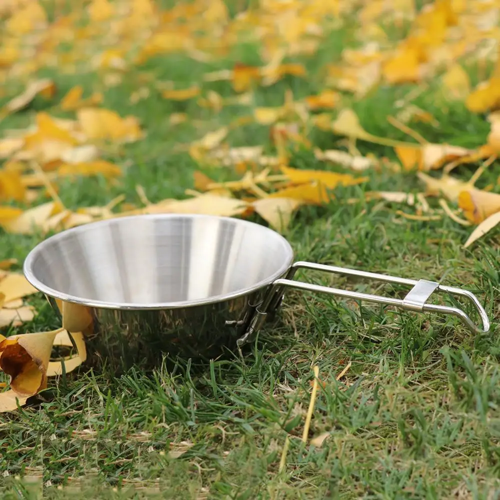 

Уличная Складная чашка из нержавеющей стали для кемпинга, чайная чашка, портативная кофейная чашка, Ланч-бокс, чашка