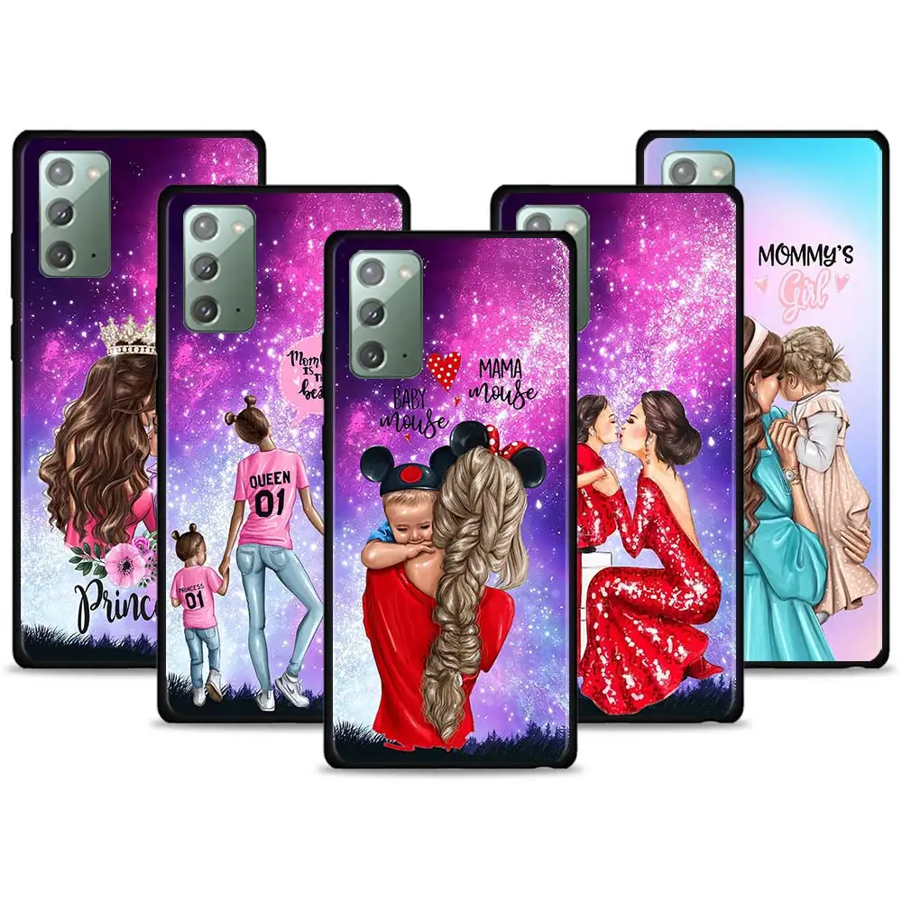

Fashion Girl Super Mom Baby Phone Case for Samsung M51 M31 M31s M30s M21 M11 M01 Cover for Note 20 Ultra 10Lite 10Plus 9 8 Coque