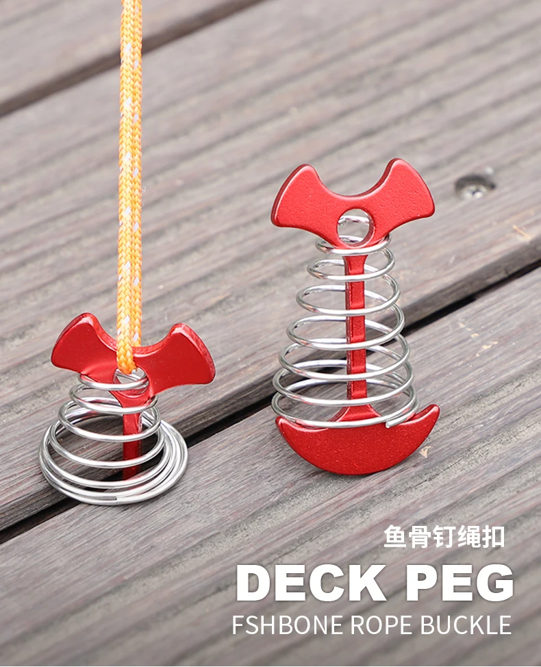 

Windproof Plank Floor Spring Nails Outdoor Camping Awning Tent Fixed Hook Buckle For Family Outdoor Camping Accessories