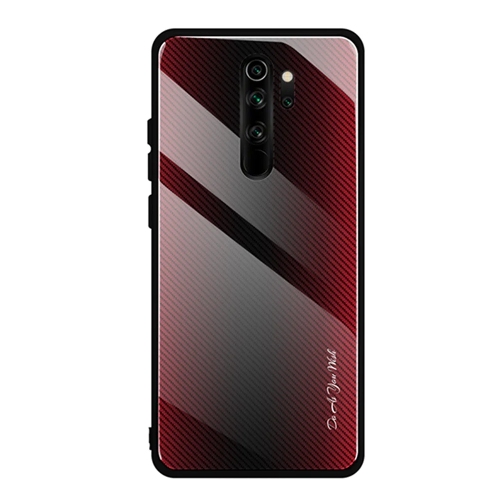 1 Градиентное закаленное стекло Eqvvol для Xiaomi Redmi Note 5, 6, 7, 8 Pro, K20, Полосатое стекло, задняя крышка для Xiaomi 9 se, CC9, 8, A3, чехол, Coque - Цвет: 1