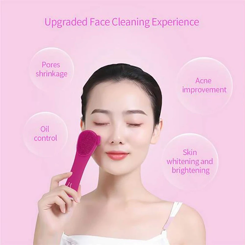 Электрическая Очищающая щетка для лица Водонепроницаемая силиконовая