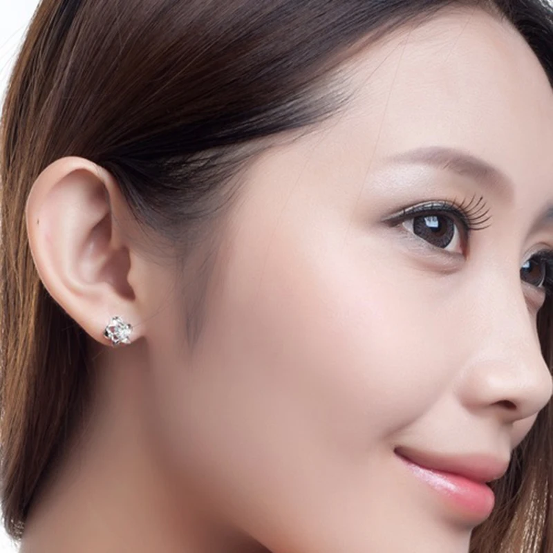 

Fashion Blooming Plum Silver Stud Earrings for Women Earings Rings Costume Jewelry Accessories pendientes boucle oreille femme