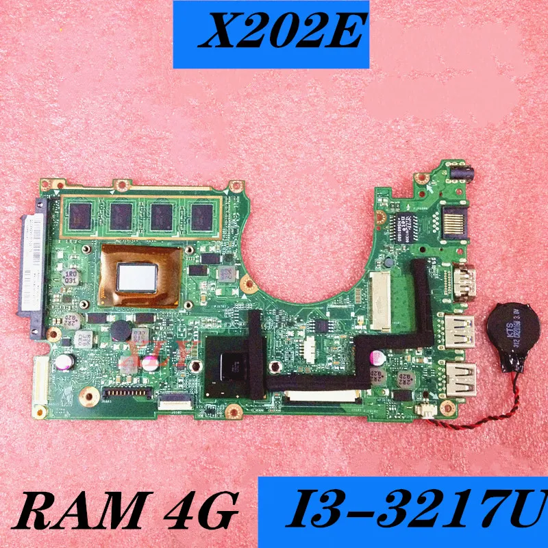 

4G RAM I3-3217 CPU for ASUS X202E laptop motherboard 100% test motherboard free shipping