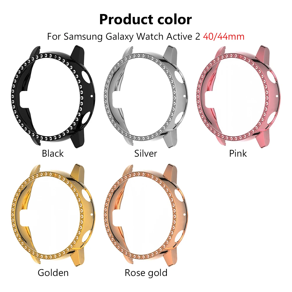 Симпатичный Алмазный Роскошный чехол с кристаллами для Samsung Galaxy Watch Active 2 40 мм 44