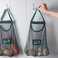 reusable fruit vegetable garlic mesh produce storage bags creative multipurpose breathable hanging kitchen shopping organizer