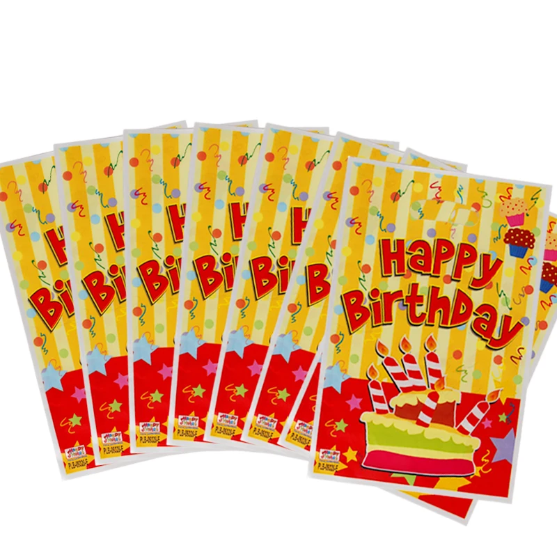 Happy Birthday 10 шт./лот Подарочный пакет там мешок с подарками Микки и Минни Маус детский день рождения вечерние поставки для праздника вечерние поставки вечерние украшения конфеты сумки - Цвет: Happy Birthday