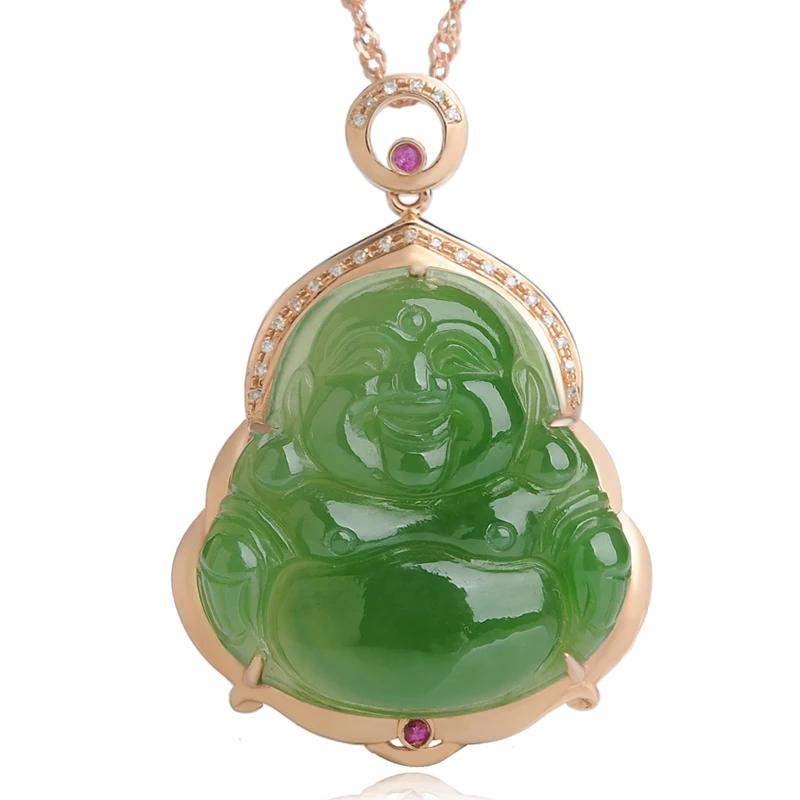 И подвеска Tian Yu с нефритовым буддой Подвеска для женщин миллифай ПОДЛИННЫЙ