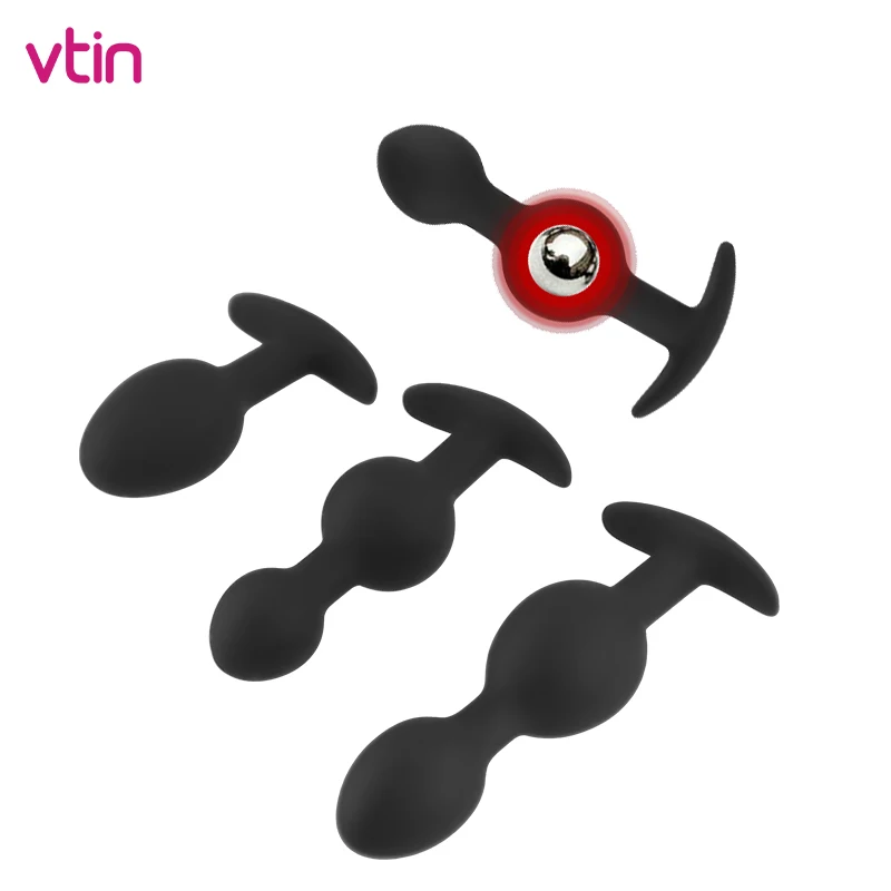 Анальная пробка из силикона для женщин или мужчин массажер простаты эротический