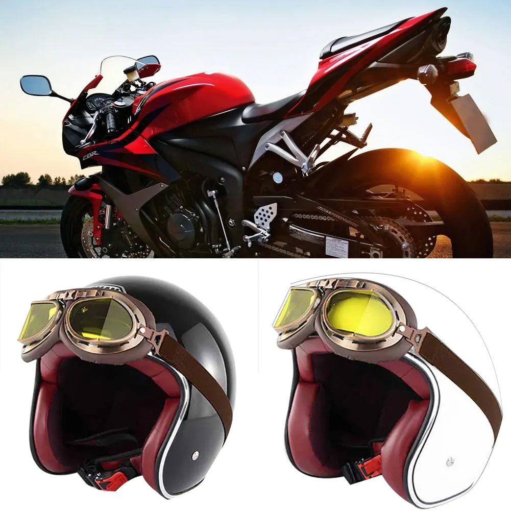 Винтажный шлем для мужчин и женщин мотоциклетный электровелосипеда полушлем