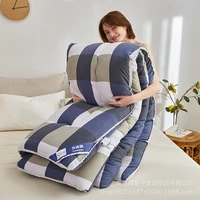 washed cotton winter quilt lattice simple warm comfortable close fitting student dormitory quilt thickened single double quilt
