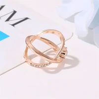 new fashion jewelry style simple index finger cross ring female fashion versatile ring engagement wedding anniversary gift