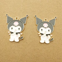 10pcs 24x30mm enamel cartoon charm for jewelry making earring pendant bracelet necklace accessories diy findings craft supplies