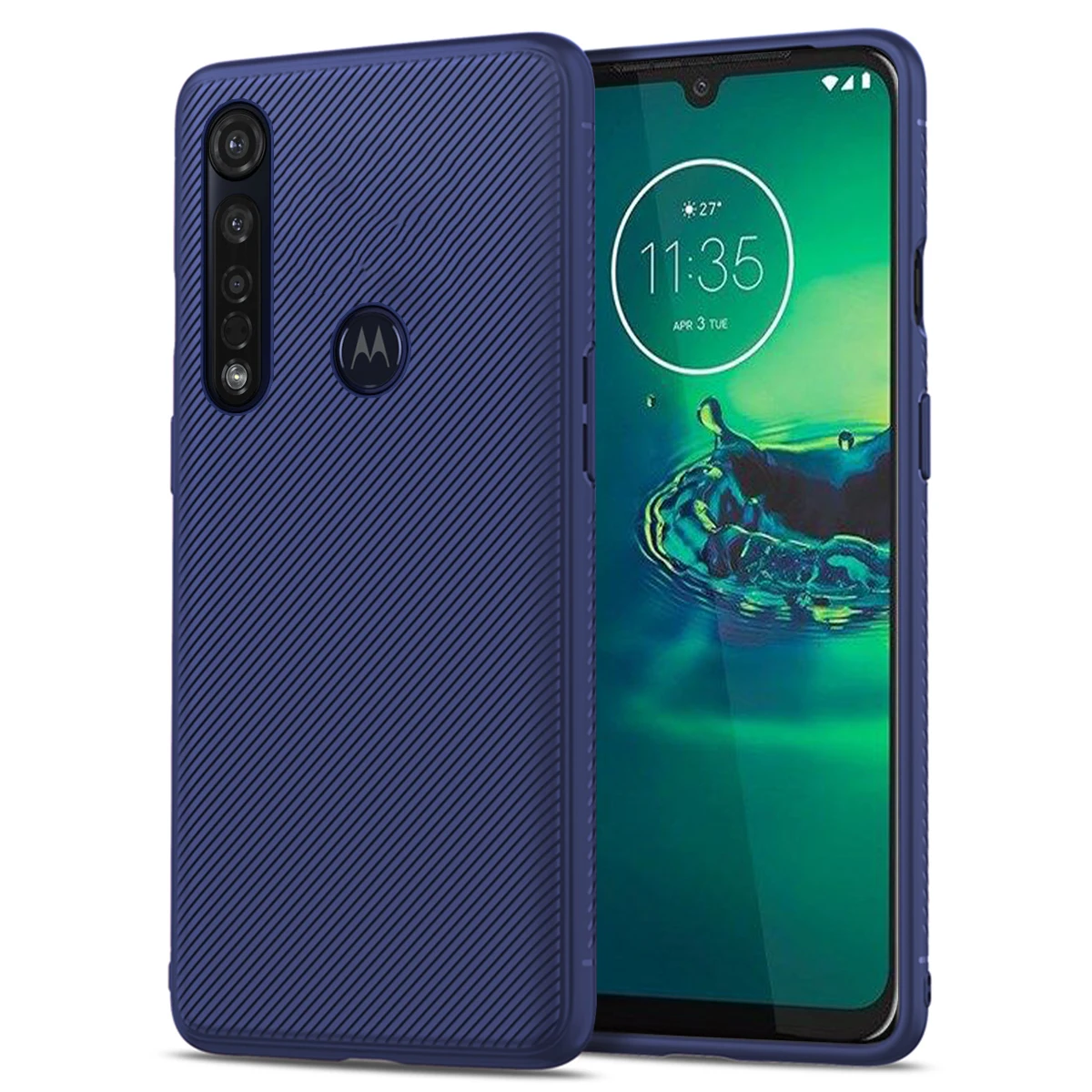 Для Motorola Moto G8 Plus Чехол Мягкий ТПУ бампер матовый Силиконовый устойчивый к