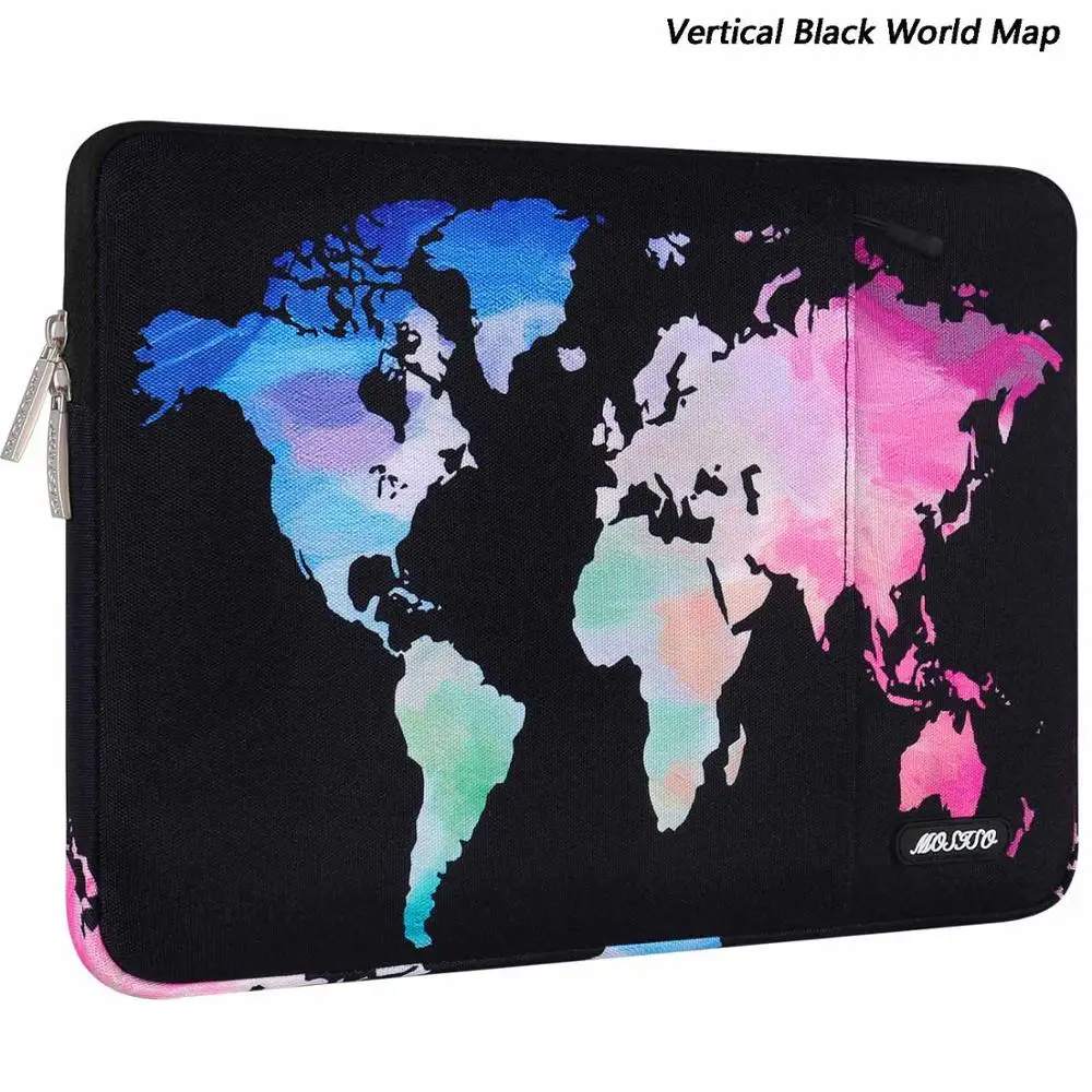 Black World Map MOSISO 11 12 13,3 14 15,6 дюймов Сумка для ноутбука сумка для ноутбука Macbook Pro Air 13 чехол для ноутбука Xiaomi Dell hp acer - Цвет: Black World Map