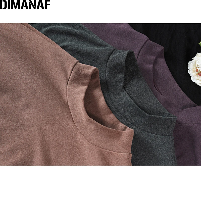 

DIMANAF Women Sweatshirts Cotton Thick Female Tops Shirts Autumn Winter Batwing Sleeve Big Size Loose Solid Clothing Oversize
