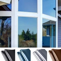 one way mirror window film vinyl self adhesive reflective solar film privacy window tint for home blue silver glass stickers
