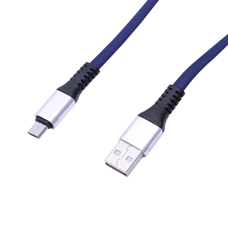 Top Deals USB to Micro-USB Short Flat Charging Cable with Metal Connector for Android Device and Power Bank Charge (0.65 ft /0.2 |