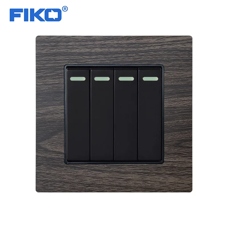 Роскошный настенный выключатель света FIKO Maple/орех ручная работа