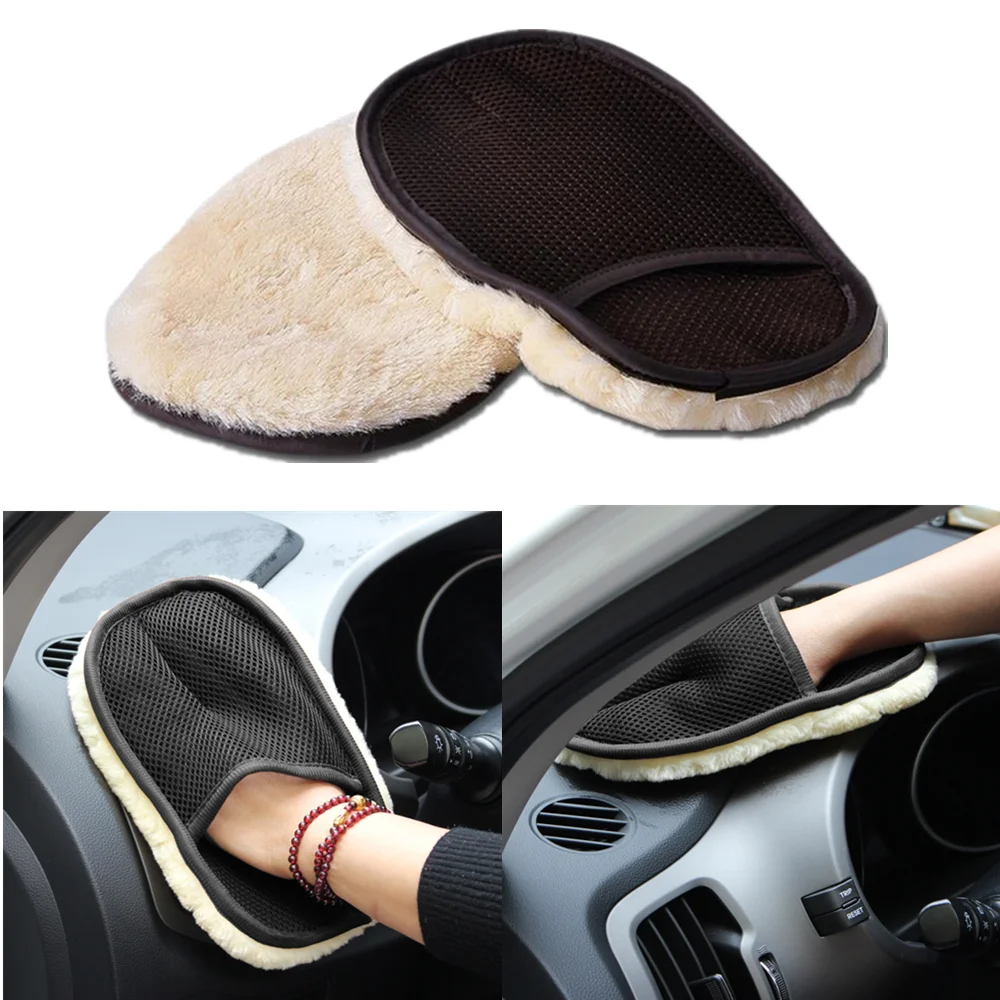 

Microfiber Wool Soft Auto Car Washing Glove Cleaning Car Cleaning Glove Motorcycle Washer Care Car paint Wash Care Tools New
