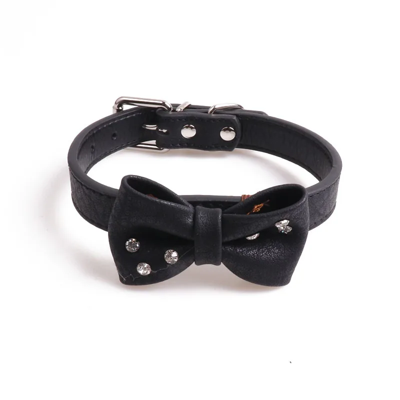 Новинка 2020 товары для домашних животных Новые ошейник с бантом и бриллиантами