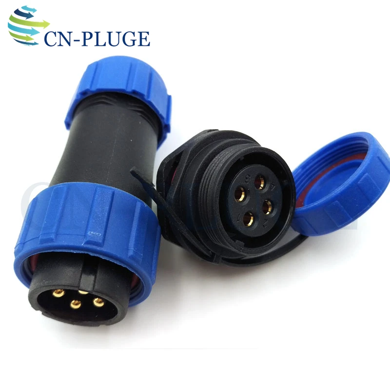 Фото SP2110/P SP2112/S IP68 4-контактный Водонепроницаемый Сварочный соединитель штекер гнездо SP2110/P SP2112/S IP68 4-контактный Водонепроницаемый Сварочный соединитель штекер гнездо