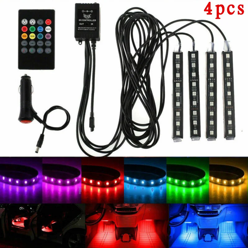 

Lamp Light bar Accessories Replacement 7 Color RGB LED For Car Interior Lighting