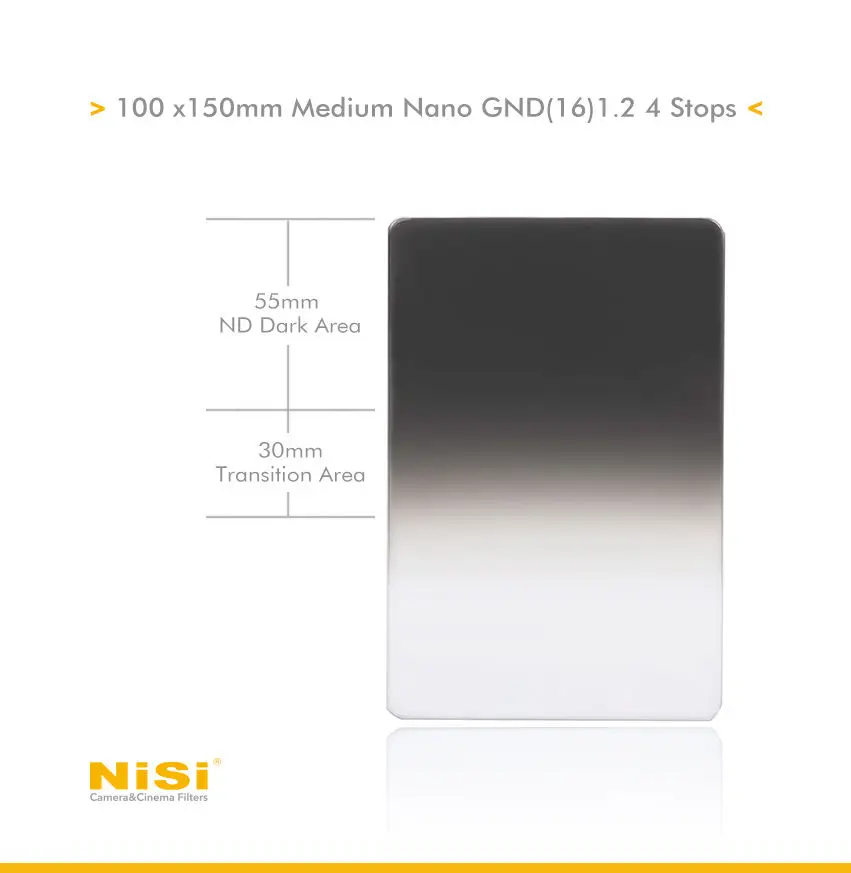 NiSi 100x150 мм Nano MC IR Средний GND16 1 2 4 Stop Градуированный нейтральный градиентный фильтр