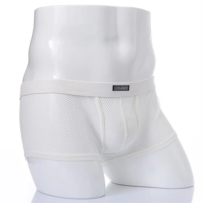 2 шт. трусы-боксеры в сеточку с низкой посадкой прозрачные трусы черного и белого