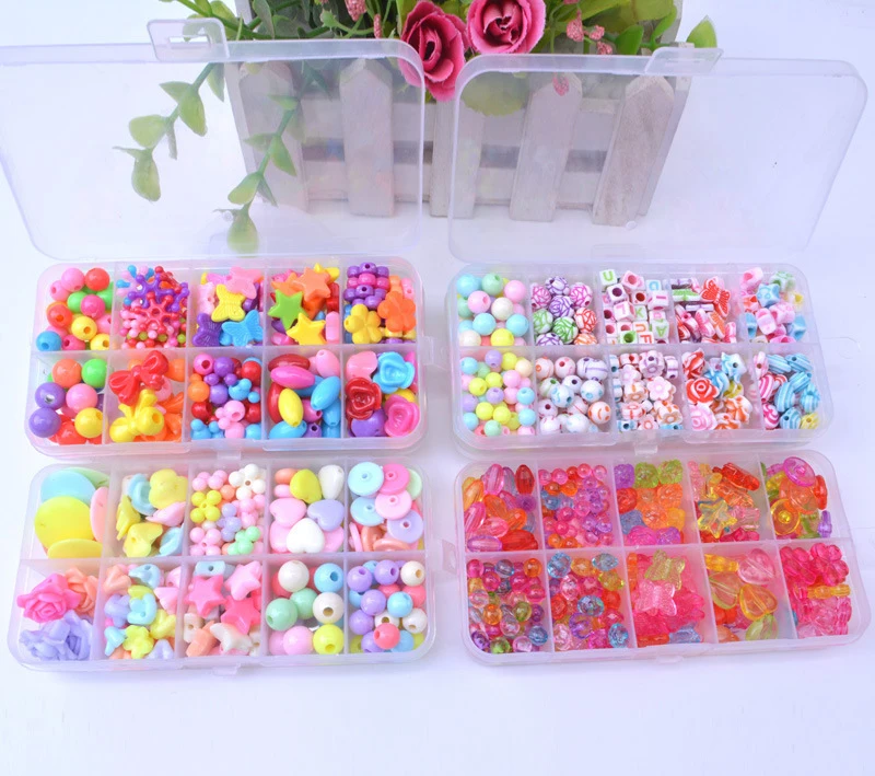 kit for make bracelets beads toys for children diy 24 grid handmade making puzzles beads for girls kit girls toys for 3 5 7 9 11 free global shipping