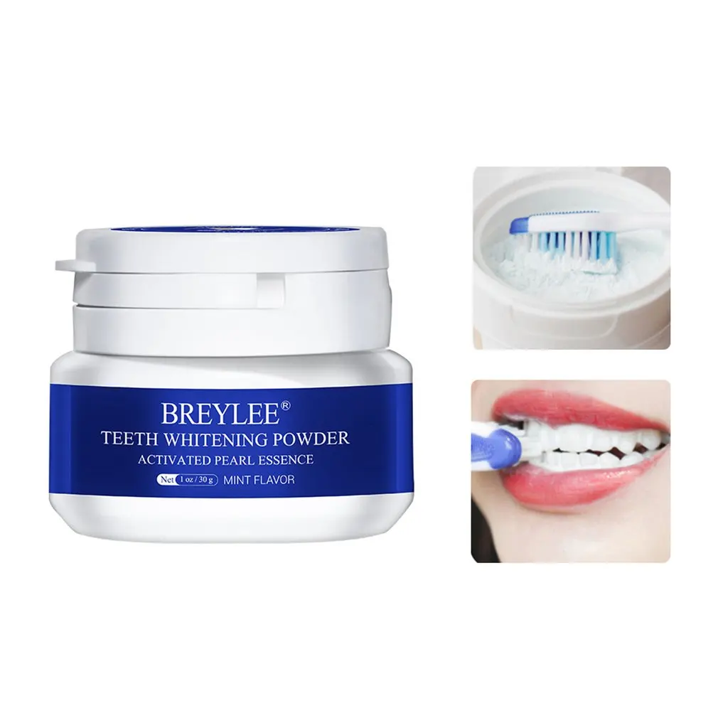 

Teeth Whitening Powder Brightening Pearl Teeth Powder Mild Texture Oral Teeth Cleaning Powder Mint Flavor 30g