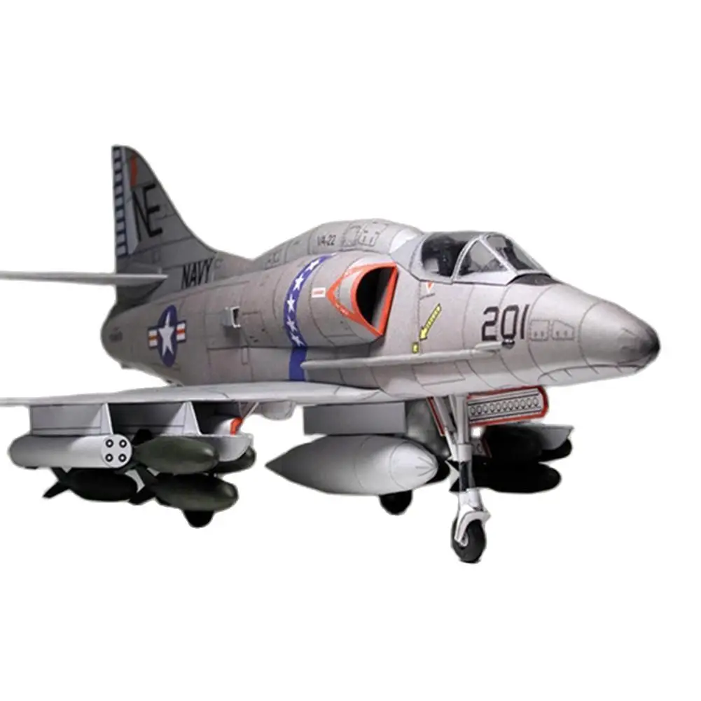 Бумажная модель самолета Skyhawk в масштабе 1:33 A-4 год бумажная для детей подарок на