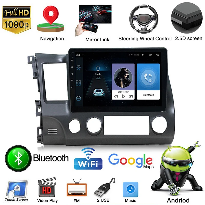 Автомобильный мультимедийный плеер с 9 &quotсенсорным экраном Wi Fi 1 + 16G/2 32G Android 2008