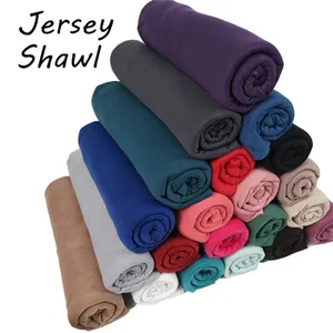 20 Colors Plain Jersey Hijab Caps Scarf Cotton Polyester Wrap Elasticity Shawls Foulard Long Soft Mu in USA (United States)