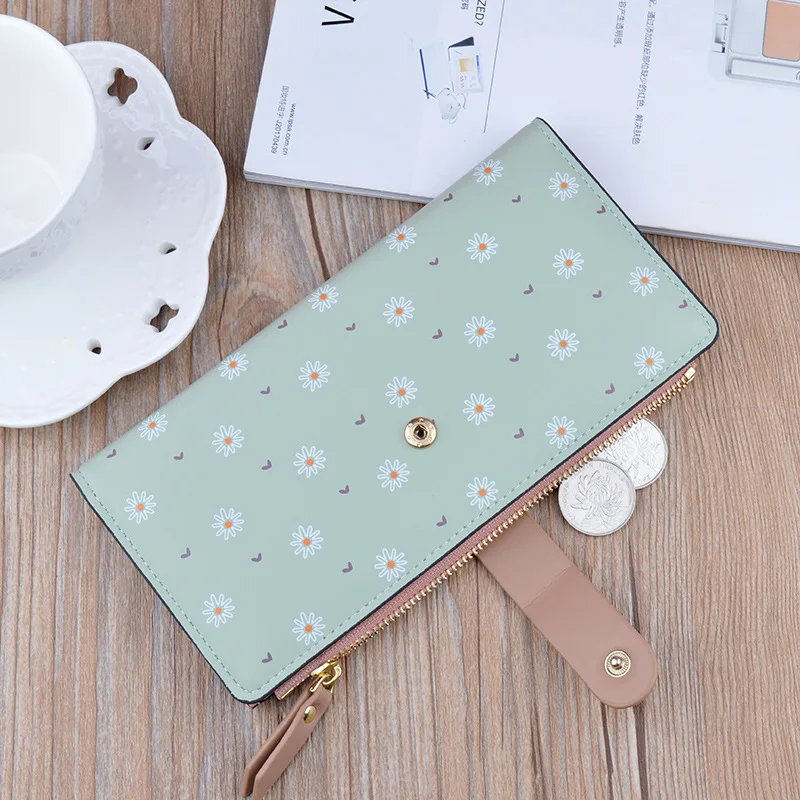 Кошельки из искусственной кожи для женщин модные длинные вместительные сумочки