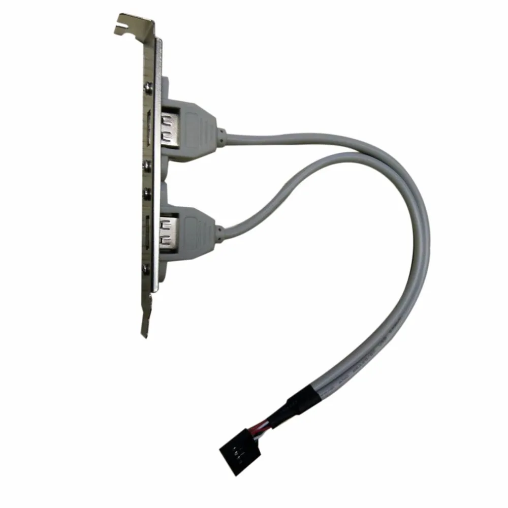 9Pin к USB Женский Baffle Bit Line Dual 2 0 женские порты винтовой замок кабель для монтажа на