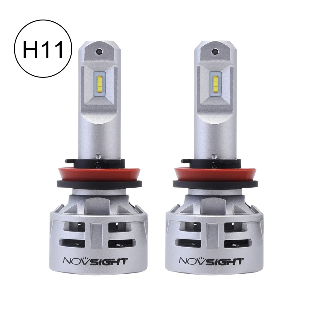 1 пара NOVSIGHT H4 H11 H7 9005 Автомобильные светодиодные фары H16JP 60 Вт 10000LM для вождения