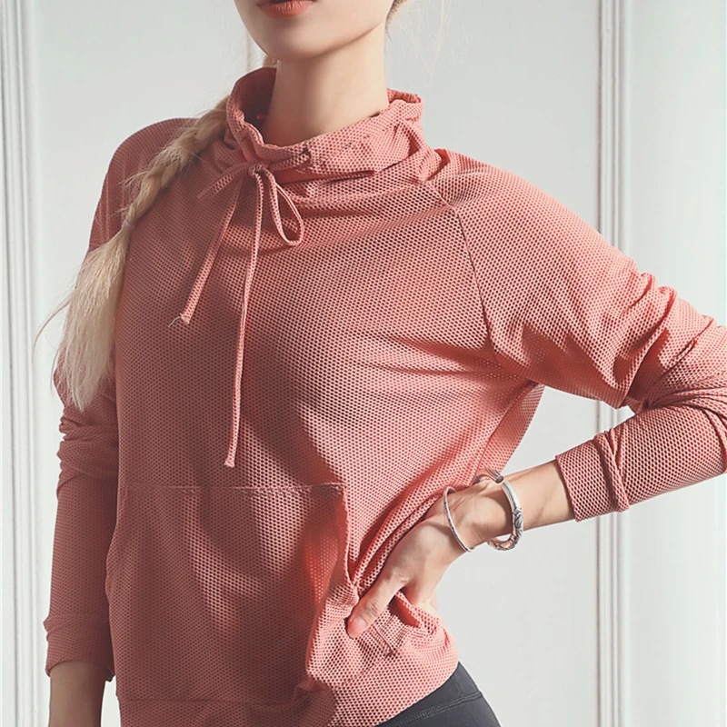 Спортивная рубашка одежда беговая футболка Женская Толстовка спортивный свитер