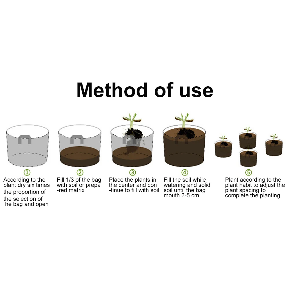 Галлон большой рост рассады растений сумки горшок садовые инструменты для дома