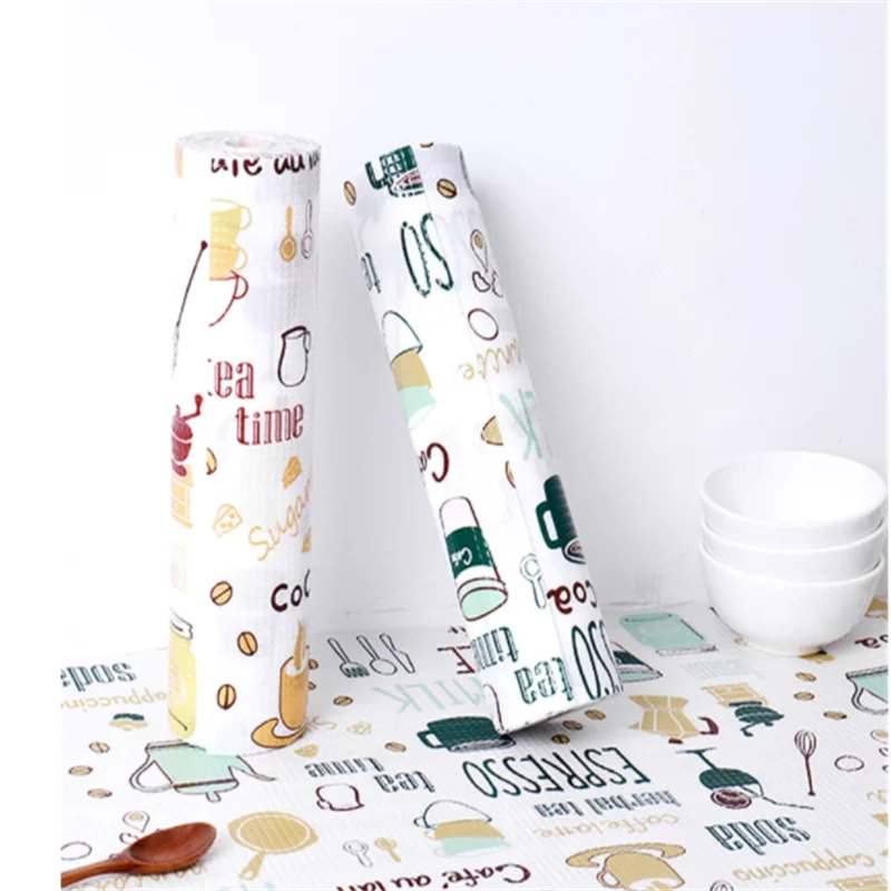 

1 Roll Waterproof Oil Proof Dishes Table Mat Drawer Shelf Home Cupboard Sticker Kitchen Accessories Kitchen Supplies