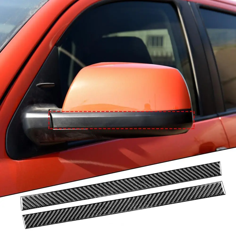 

Carbon Fiber 2Pcs Exquisite External Rearview Mirror Sticker Sturdy Anti-Rub Strip Exterior Decoration