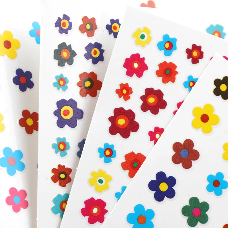 

1sheet newest 3D embossed nail sticker flower adhesive DIY manicure slider nail art tips decorations decals