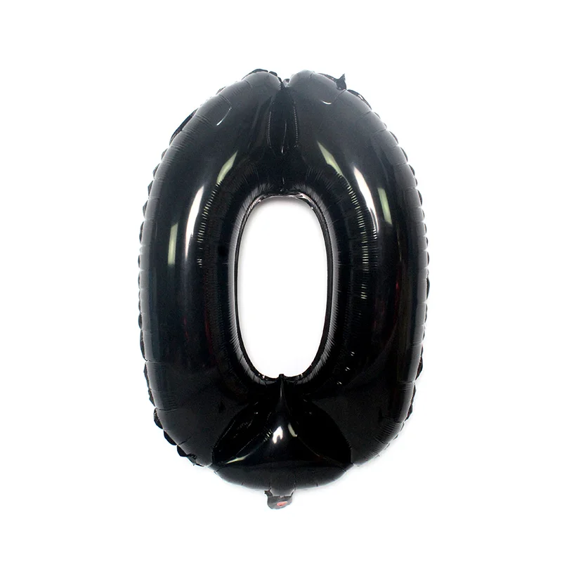 1pc 32inch black 0 Шарики с пандой из мультфильма звезда латекс черный номер Счастливый День Рождения Вечеринка для украшения детского душа дети животное баллон подарки - Цвет: 1pc 32inch black 0
