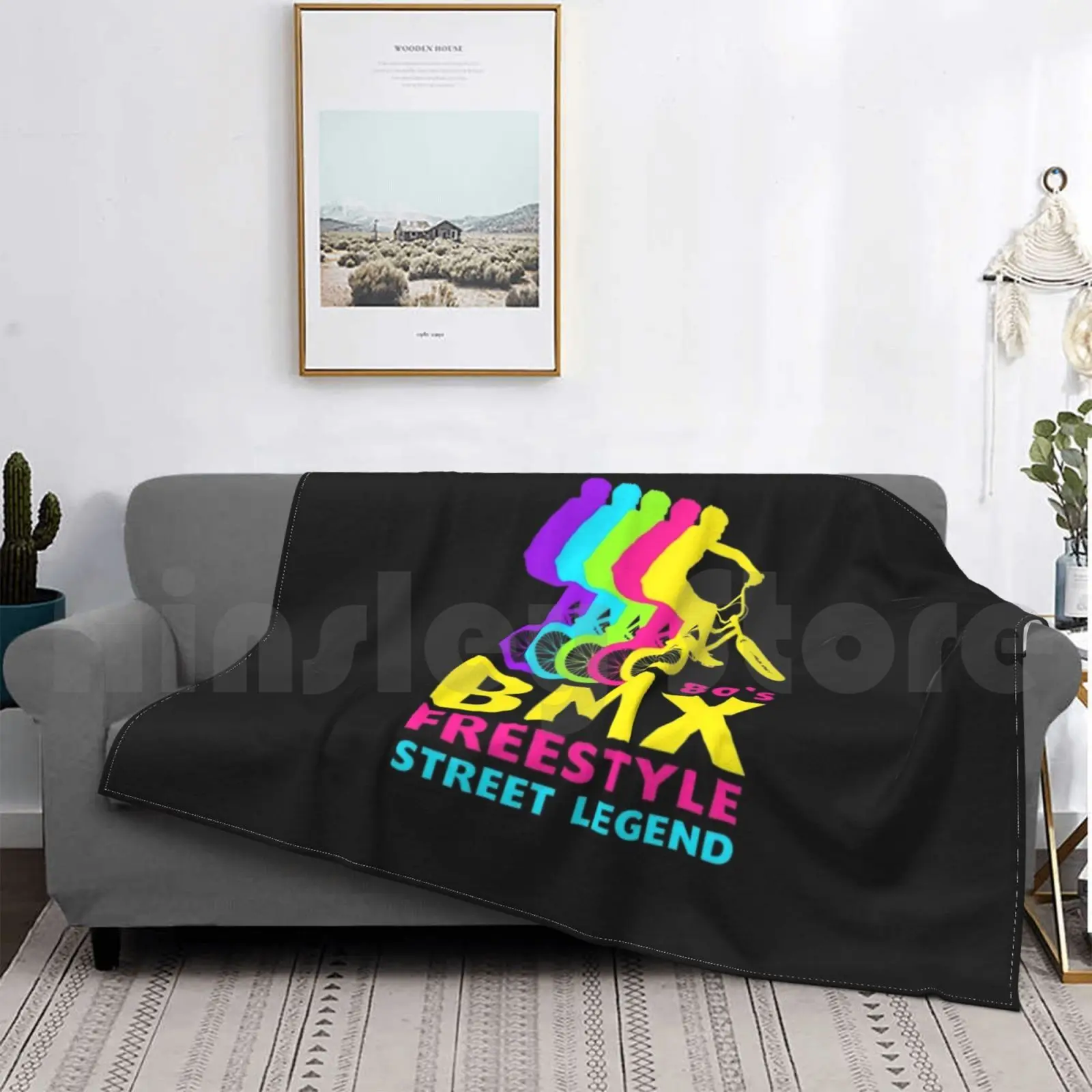 Bmx 80's Freestyle Street Legend Ретро Винтаж 1980's Велосипедное одеяло для дивана-кровати