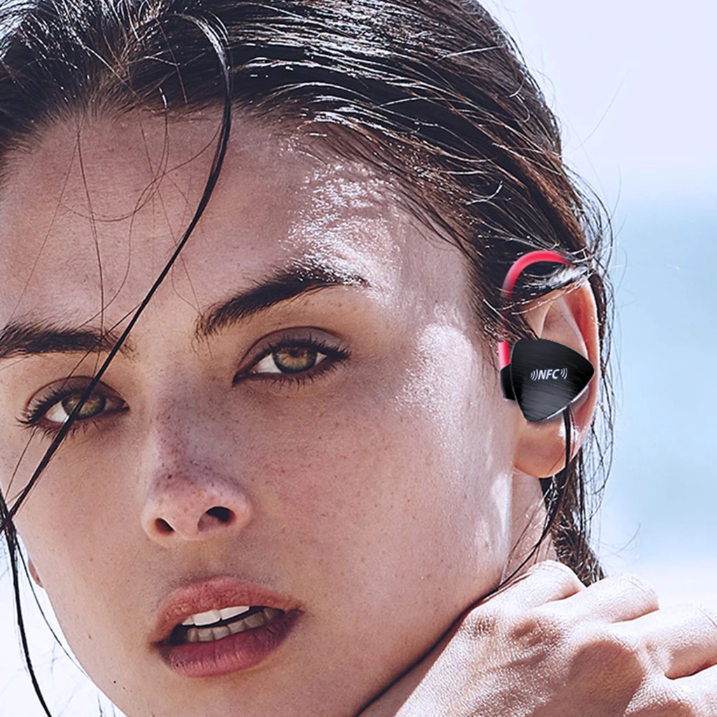 AWEI NFC A847BL Спортивный Bluetooth 4 2 стерео наушник Водонепроницаемый Шейная гарнитура с
