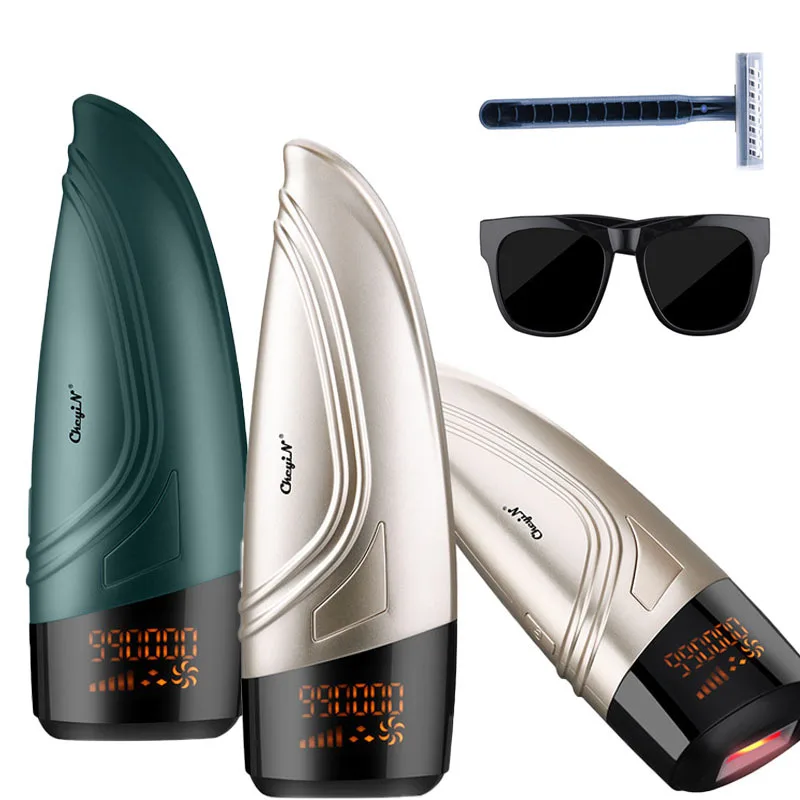 

CkeyiN 990000 Flashes Ipl Depilatory Laser Epilator Hair Removal Lcd Dispaly Face Bikini Trimmer Shaver Painless Laser Depilador