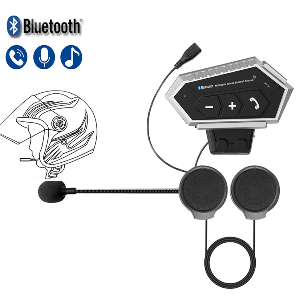 

Bluetooth 5,0 мотоциклетная гарнитура для шлема, беспроводной комплект громкой связи, стерео наушники, водонепроницаемые наушники для шлема, мотоциклетные наушники