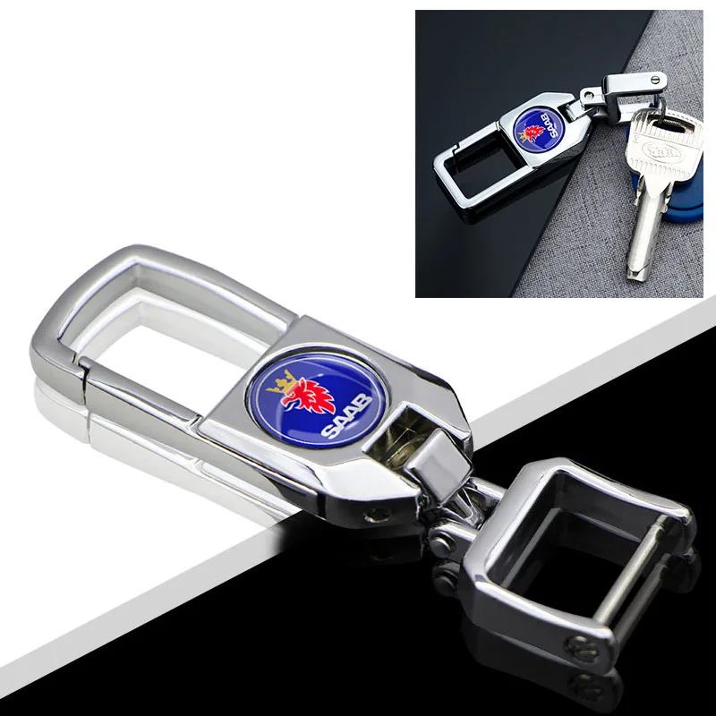 

1x Car Decoration Interior Metal Waist Hanging KeyChain for SAAB 9000 900 9-3 9-5 93 9-7 600 99 9-X Turbo Car Goods Accessories