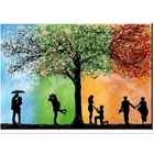 Набор для рисования по номерам на холсте, пара деревьев